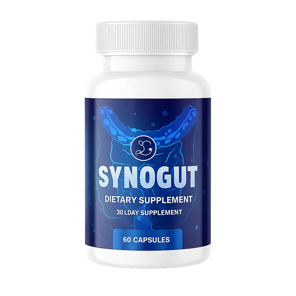SynoGut 60-capsule bottle SynoGut dietary supplement 60-capsule bottle
